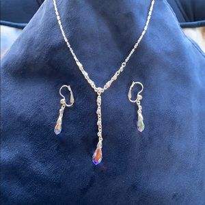 Givenchy Swarovski Pendant Necklace & Earrings